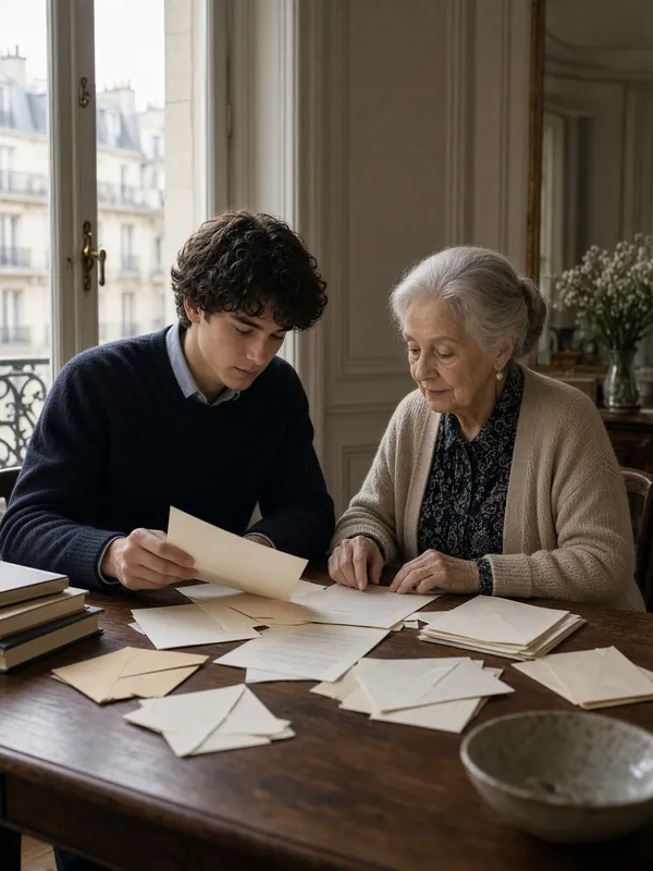 Démarches administratives — un junior avec une personne âgée
